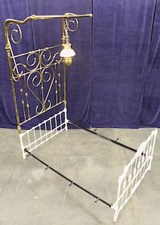 Victorian Style Bed Frame with Hanging Light