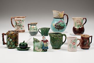 Majolica Pitchers and Vases, Plus