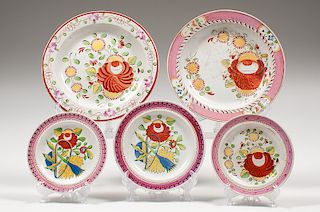 Gaudy Dutch King's Rose Plates