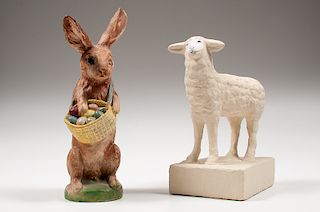 Chalkware Rabbit and Sheep