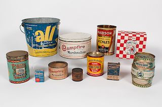 Assorted Food, Tobacco, and Soap Advertising Tins