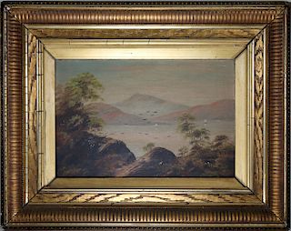 American School, 19th C. Hudson River Landscape