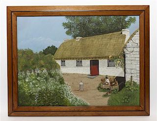 Bernice Kristenson, (20th Century), Irish Thatched Cottage