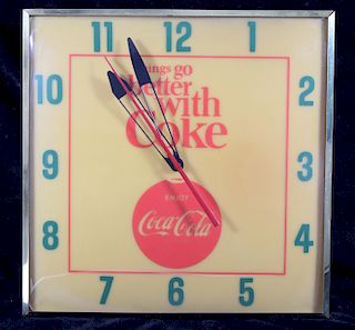 Vintage Coca-Cola Lighted Advertising Clock