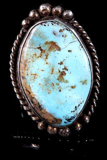 Navajo Sterling & Cripple Creek Turquoise Ring