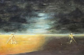 BANTA, Joseph. Oil on Canvas. Surrealist Landscape