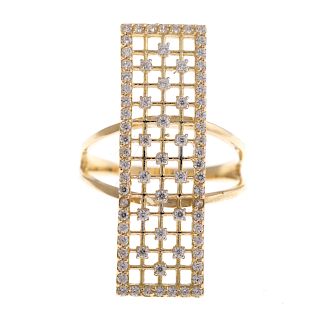 A Lady's Contemporary Ring in 14K Gold