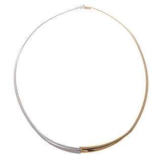 A Lady's Two Toned Omega Necklace