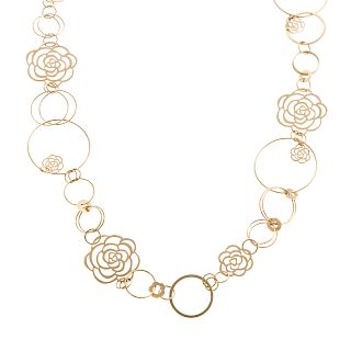 A Lady's Chanel "Camélia" Long Necklace in 18K