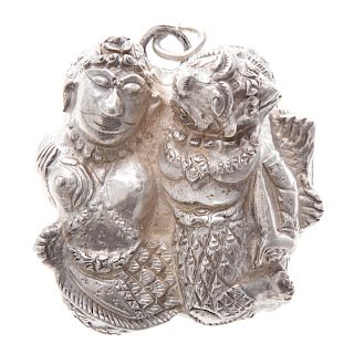 A Chinese "Gods of Good Fortune" Box in Sterling