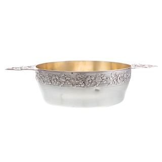 French silver serving bowl