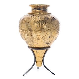 Lalaounis gilt silver vase with stand