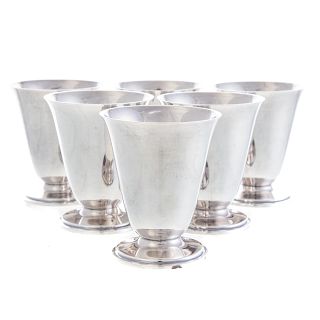 Set of 6 Kirk sterling silver cordials