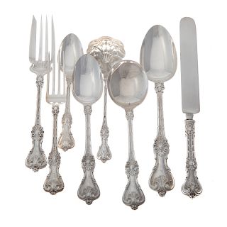 Whiting "King Edward" sterling 39-pc flatware