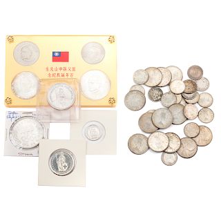 Collection of silver world coins