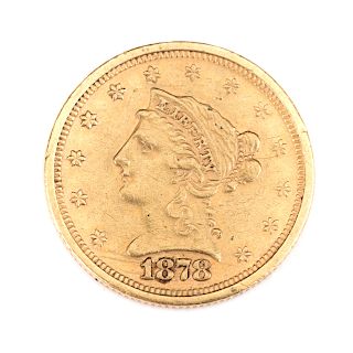 1878-S $2.50 Liberty Gold Quarter Eagle XF Details