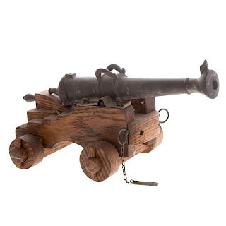 Antique style bronze miniature cannon