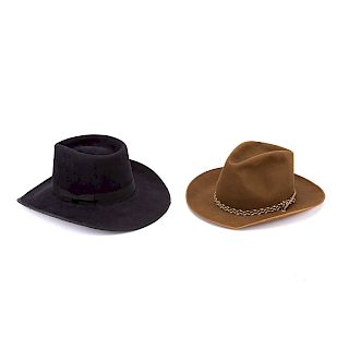 Two western style hats