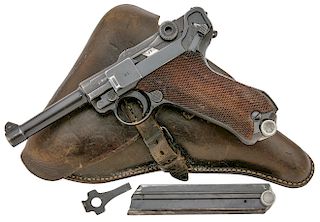 German P.08 Luger Code 42 Pistol by Mauser 