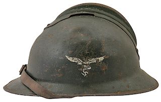 French M15 Adrian Helmet with Luftwaffe Decal