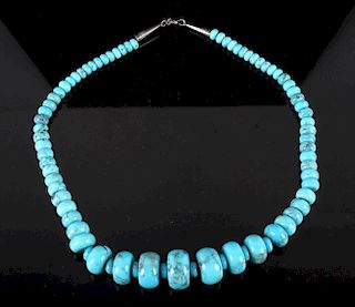 Navajo Turquoise Discoidal Necklace