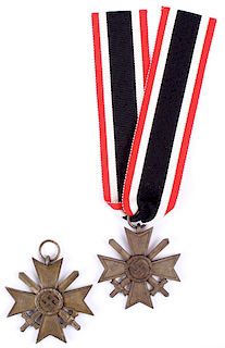Two Nazi War Merit Crosses 2nd Class