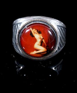 Sterling Silver Marilyn Monroe Centerfold Ring