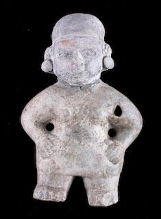 Pre-Columbian Mayan Pottery Figure circa 500 A.D.