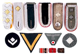 Third Reich Shoulder Boards, Patches, Ribbon Bars