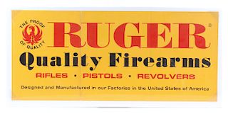 Vintage Ruger Quality Firearms Advertising Sign