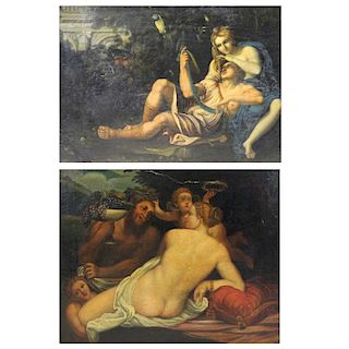 Two 19th Century Neoclassical Oils on Canvas.