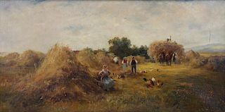 BARBARINI, Emil. Oil on Canvas. Harvest Time.