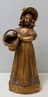 Austrian Gilded Terracotta Figure