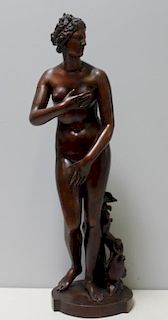 BARBIDIENNE. Patinated Bronze Sculpture of  a