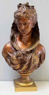 MOREAU, Mathuren. Bronze Bust.