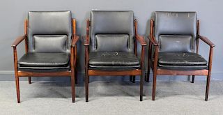 MIDCENTURY 3  Arne Vodder Rosewood Arm Chairs.