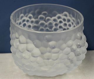 LALIQUE, France Signed Ice Bucket With Grape