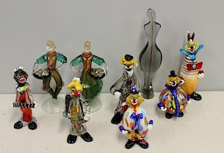 Grouping of Murano Glass Clowns, Cenedes