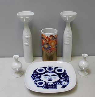 6 Pieces of Bjorn Winbladt Rosenthal Porcelain