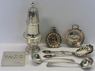 SILVER. Assorted Grouping of Decorative Silver.