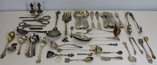STERLING. Assorted Silver Flatware Grouping.