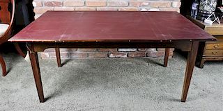 A William IV Style Mahoghany Officers Campaign Table, Height 24 1/2 x width 33 x length 53 inches.