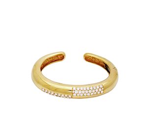 Estate David Webb 18k Yellow Gold approx 5TCW Diamond Cuff Bracelet