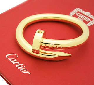 Cartier 18k Yellow Gold Juste un Clou Wide Nail Bracelet 