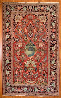 Antique Keshan prayer rug, approx. 4.5 x 6.11