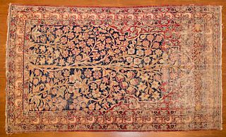 Antique Lavar Kerman prayer rug, approx. 4.1 x 6.8