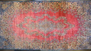 Semi-antique Kerman carpet, approx. 12.5 x 23.6