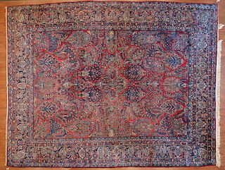 Antique Sarouk carpet, approx. 10.8 x 13.4