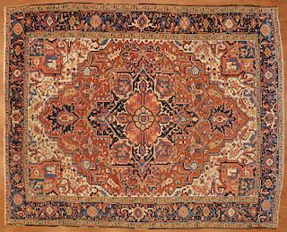 Antique Herez rug, approx. 8.4 x 10.4
