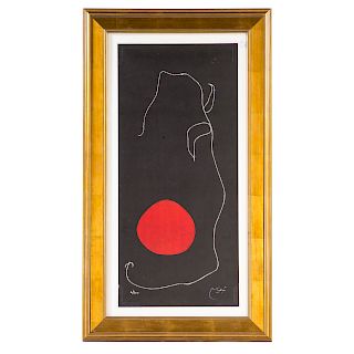 Joan Miro. "Oiseau Devant le Soleil," lithograph